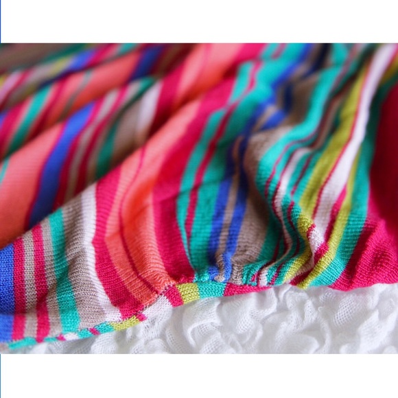 Multicolor Striped Wrap Tie Rainbow Cardigan - Picture 7 of 12